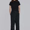 Black Pinstripe Goliath Suit Pants
