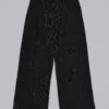 Black Pinstripe Goliath Suit Pants