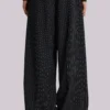 Black Pinstripe Goliath Suit Pants
