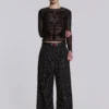 Black Pinstripe Goliath Suit Pants