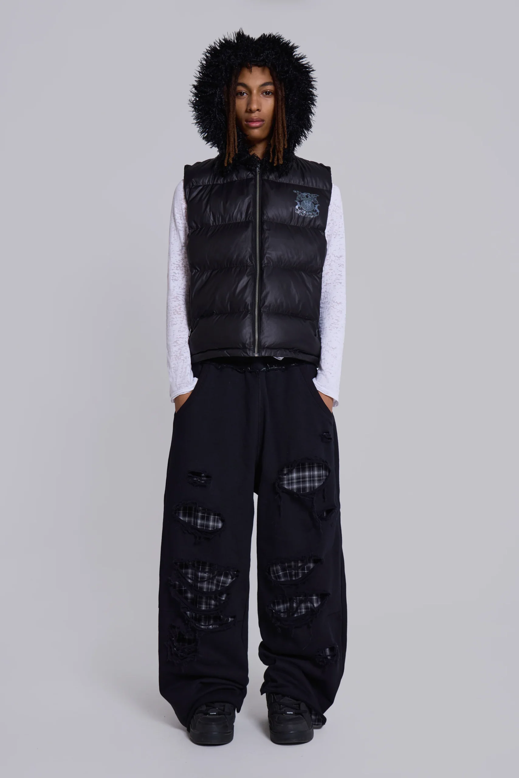 Check Layered Monster Joggers