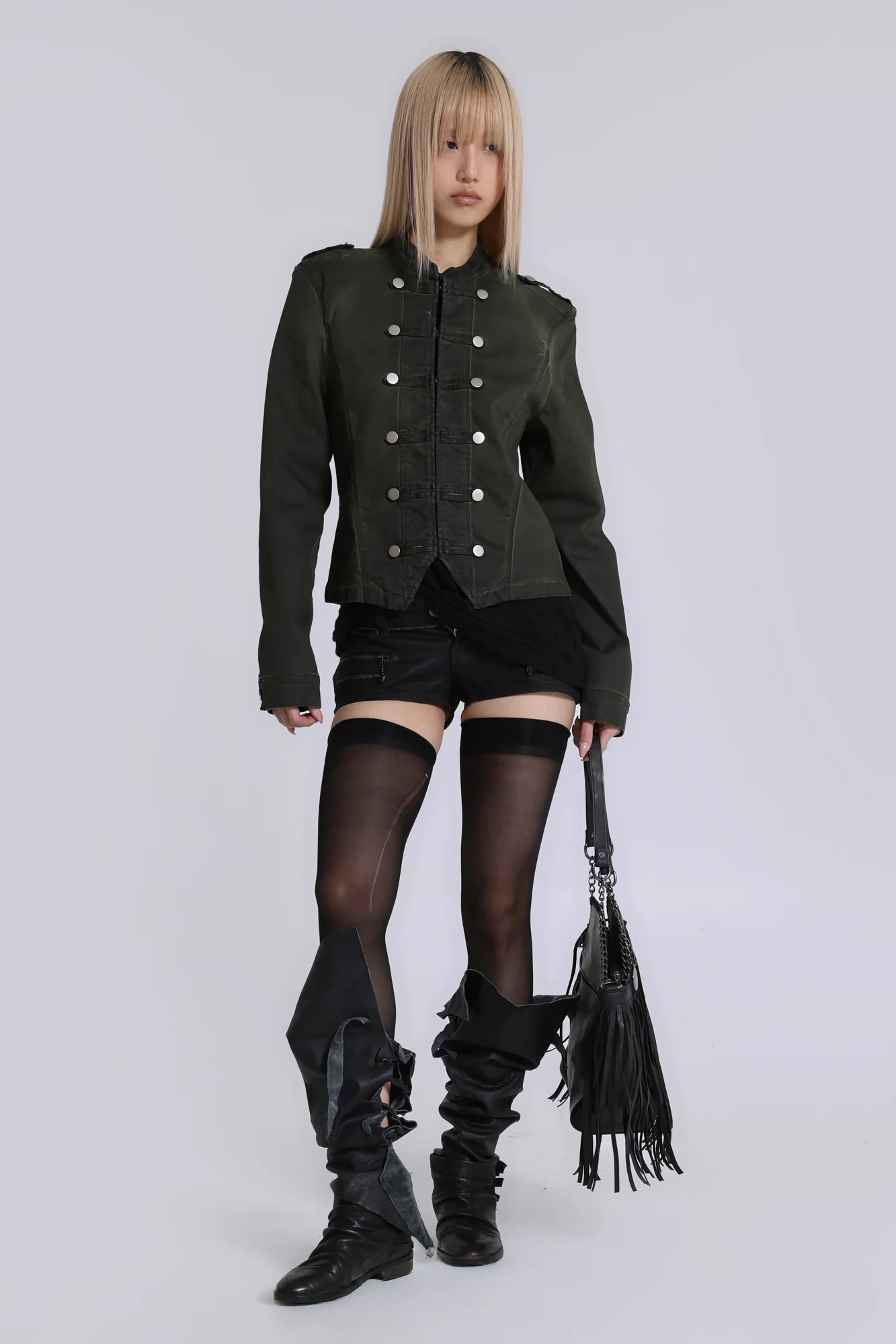 Rebel Military Jacket in Khaki