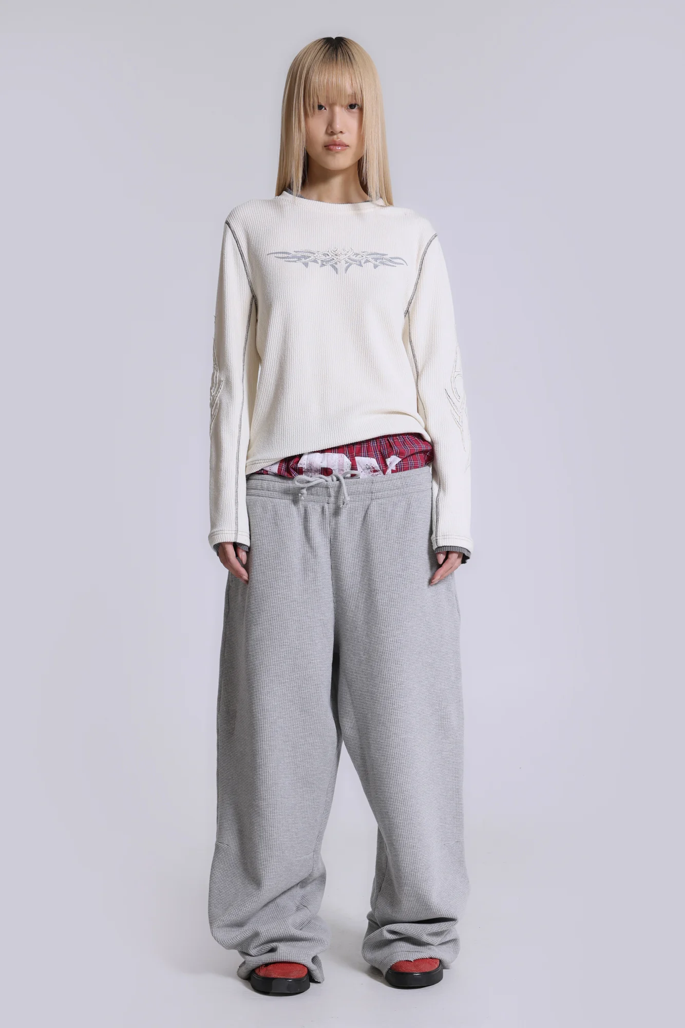 3176-grey-marl-waffle-monster-joggers-4.webp Grey Marl Waffle Monster Joggers