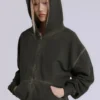 Khaki Oversized Monster Hoodie