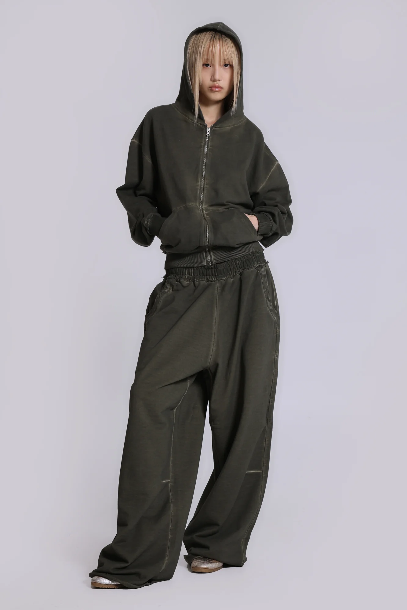 Khaki Oversized Monster Hoodie