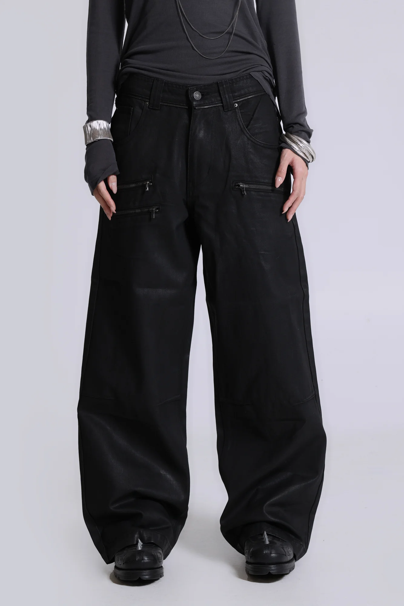 Coated Zip Colossus Jeans