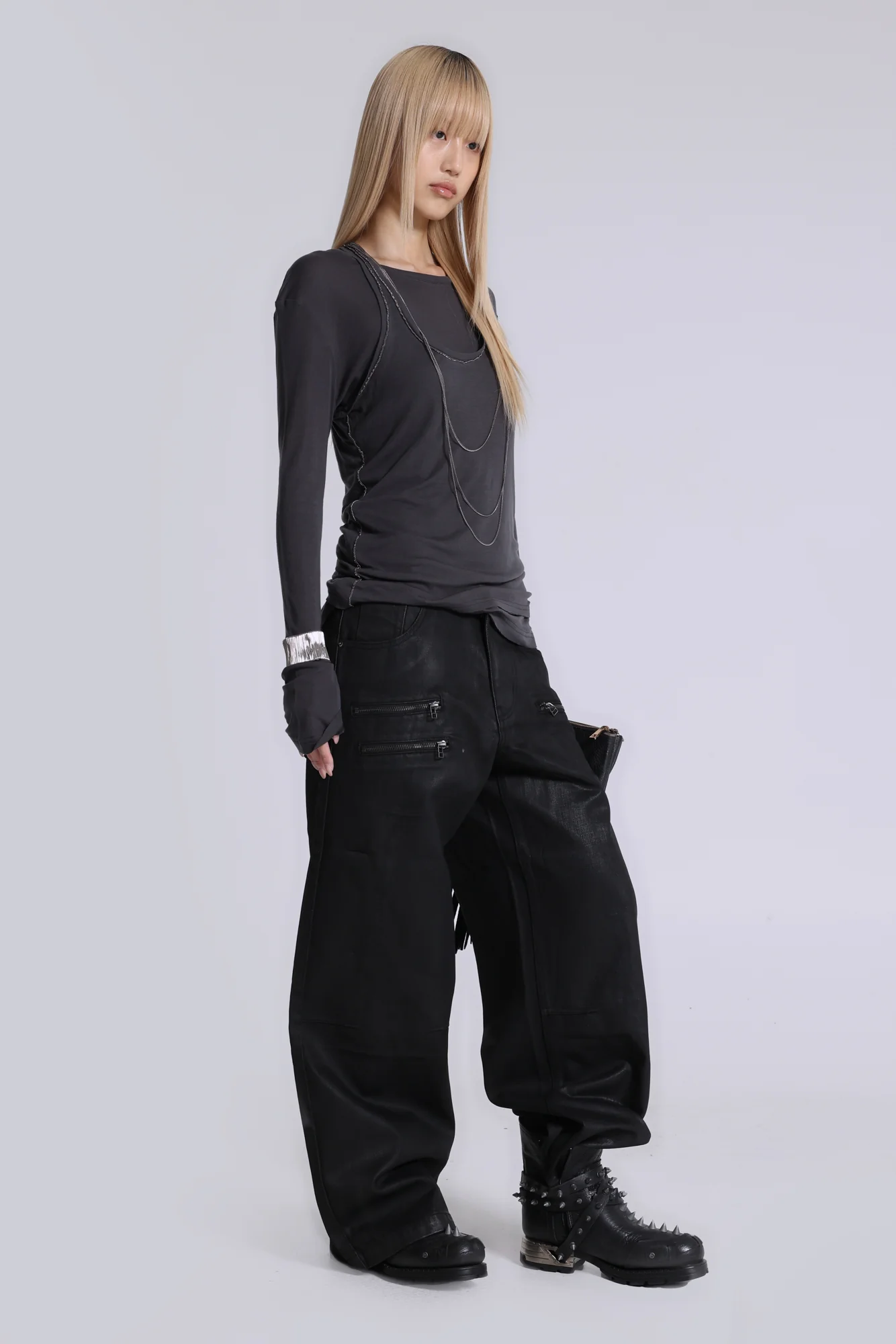 Coated Zip Colossus Jeans