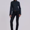 Rebel Military Jacket in Washed Black