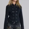 Rebel Military Jacket in Washed Black