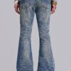 3266-mid-blue-distressed-creased-drift-flared-jeans-4.jpg Mid Blue Distressed Creased Drift Flared Jeans