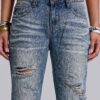 3266-mid-blue-distressed-creased-drift-flared-jeans-6.jpg Mid Blue Distressed Creased Drift Flared Jeans