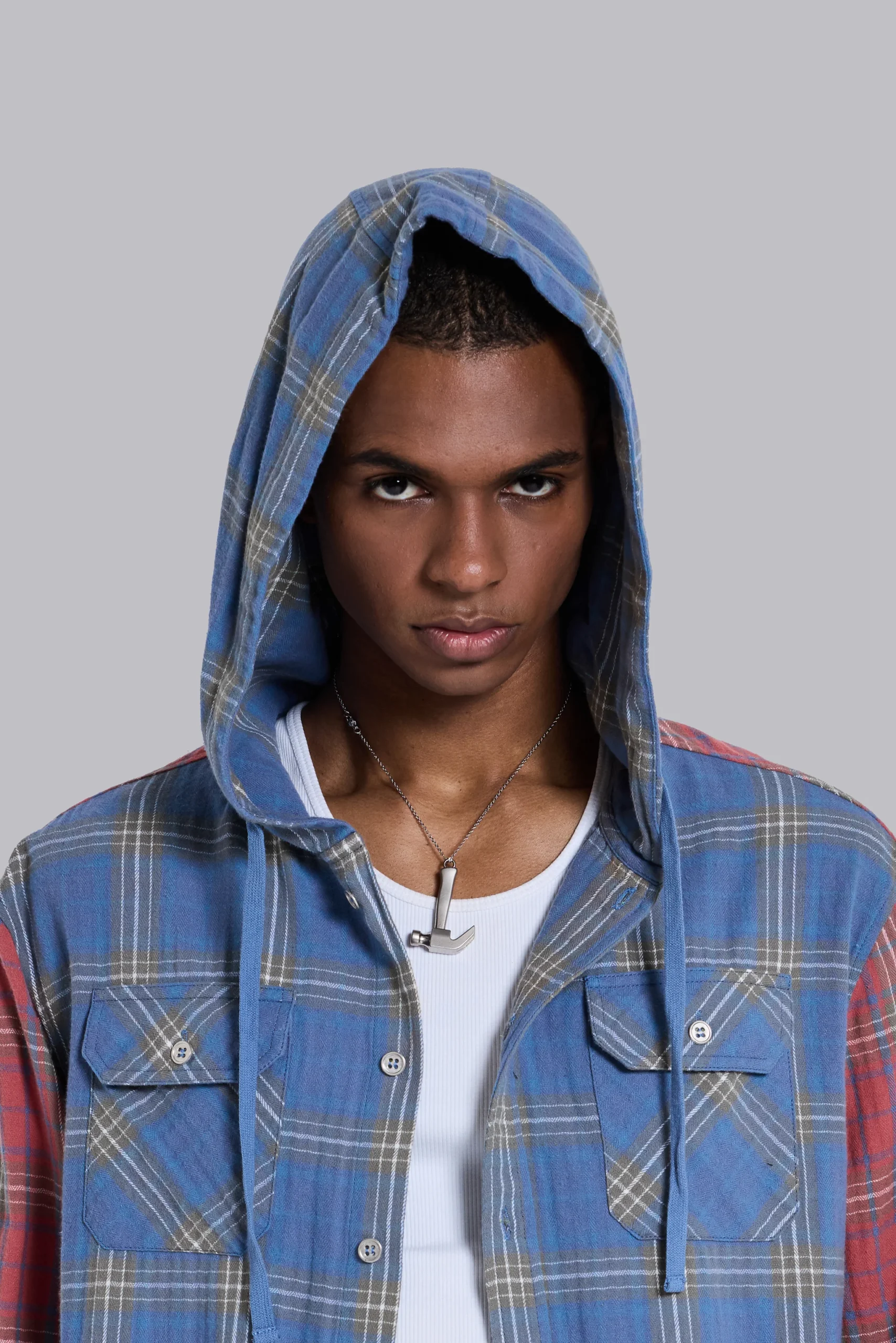 327-checked-button-up-hooded-shirt-9.webp Checked Button-Up Hooded Shirt