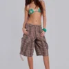 Brown Check Cadet Shorts