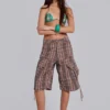 Brown Check Cadet Shorts