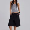 Black Parachute Cargo Shorts