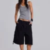 Black Parachute Cargo Shorts