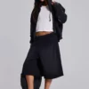 Washed Black Monster Jogger Shorts