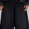Washed Black Monster Jogger Shorts
