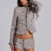 Rebel Military Jacket in Clay