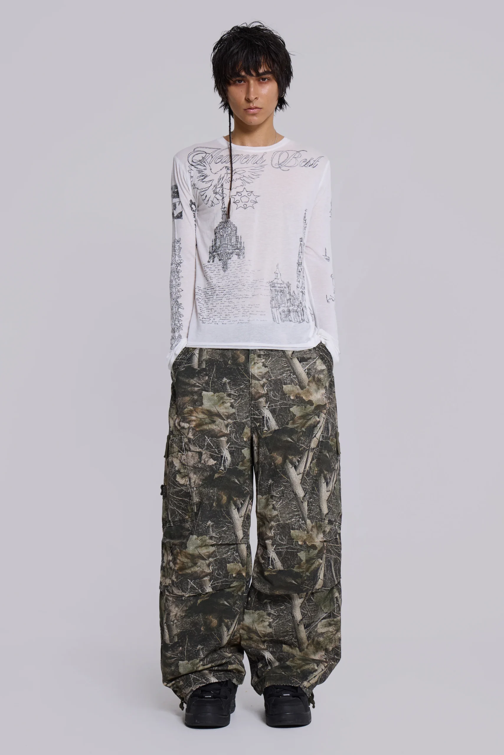 Woodland Camo Parachute Pants
