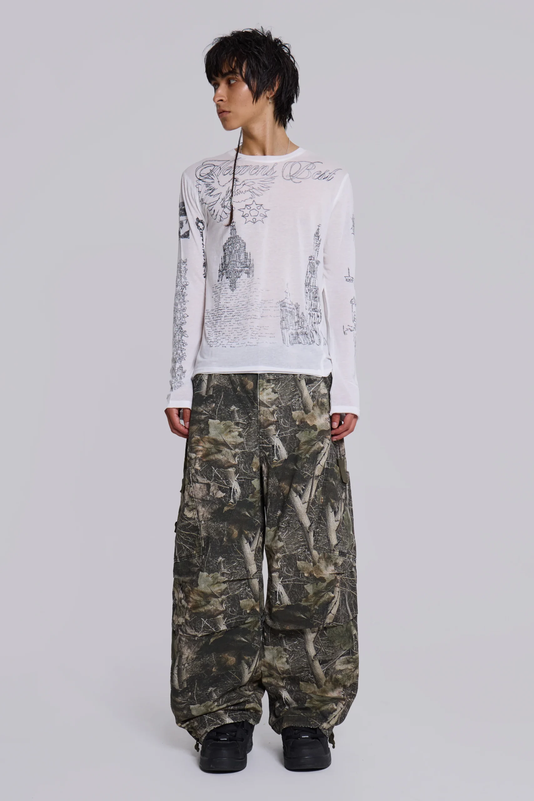 Woodland Camo Parachute Pants