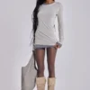 Oatmeal Mist Mini Dress