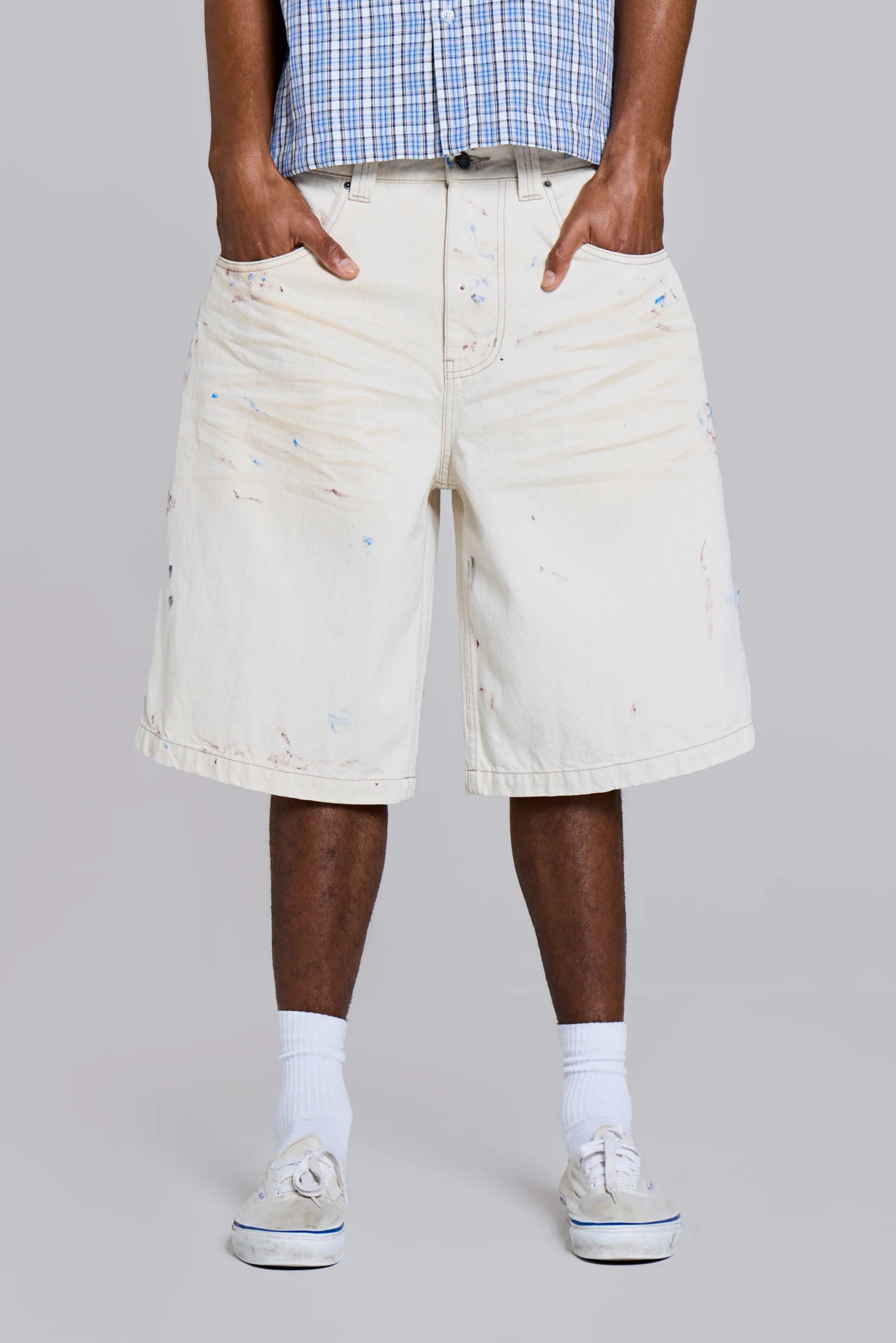 Ecru Paint Colossus Jorts