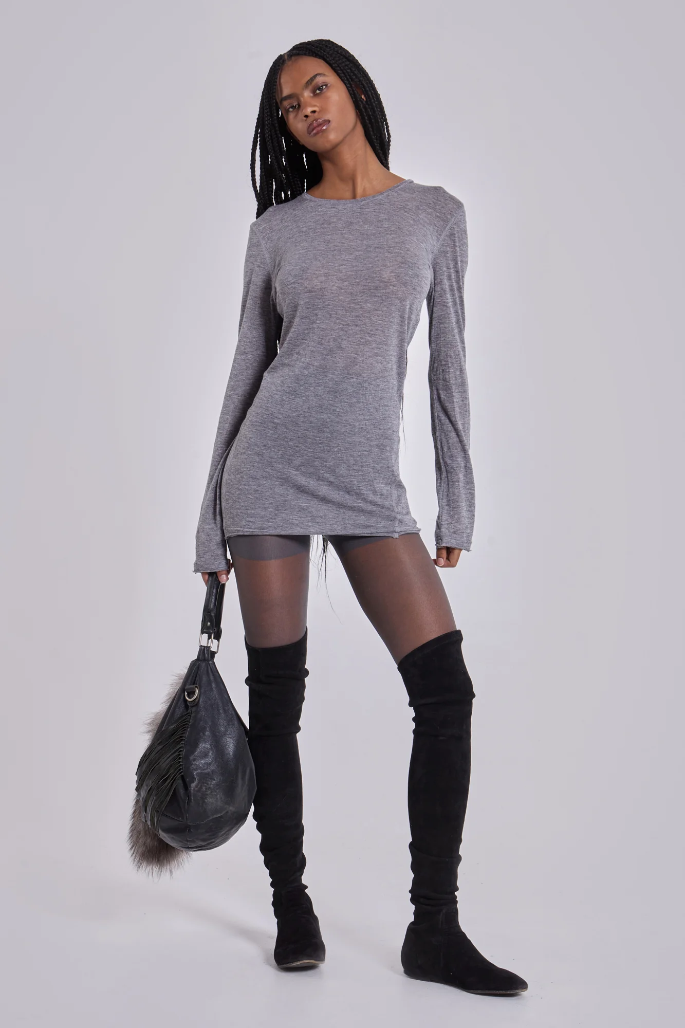 3594-grey-marl-mist-mini-dress-3.webp Grey Marl Mist Mini Dress