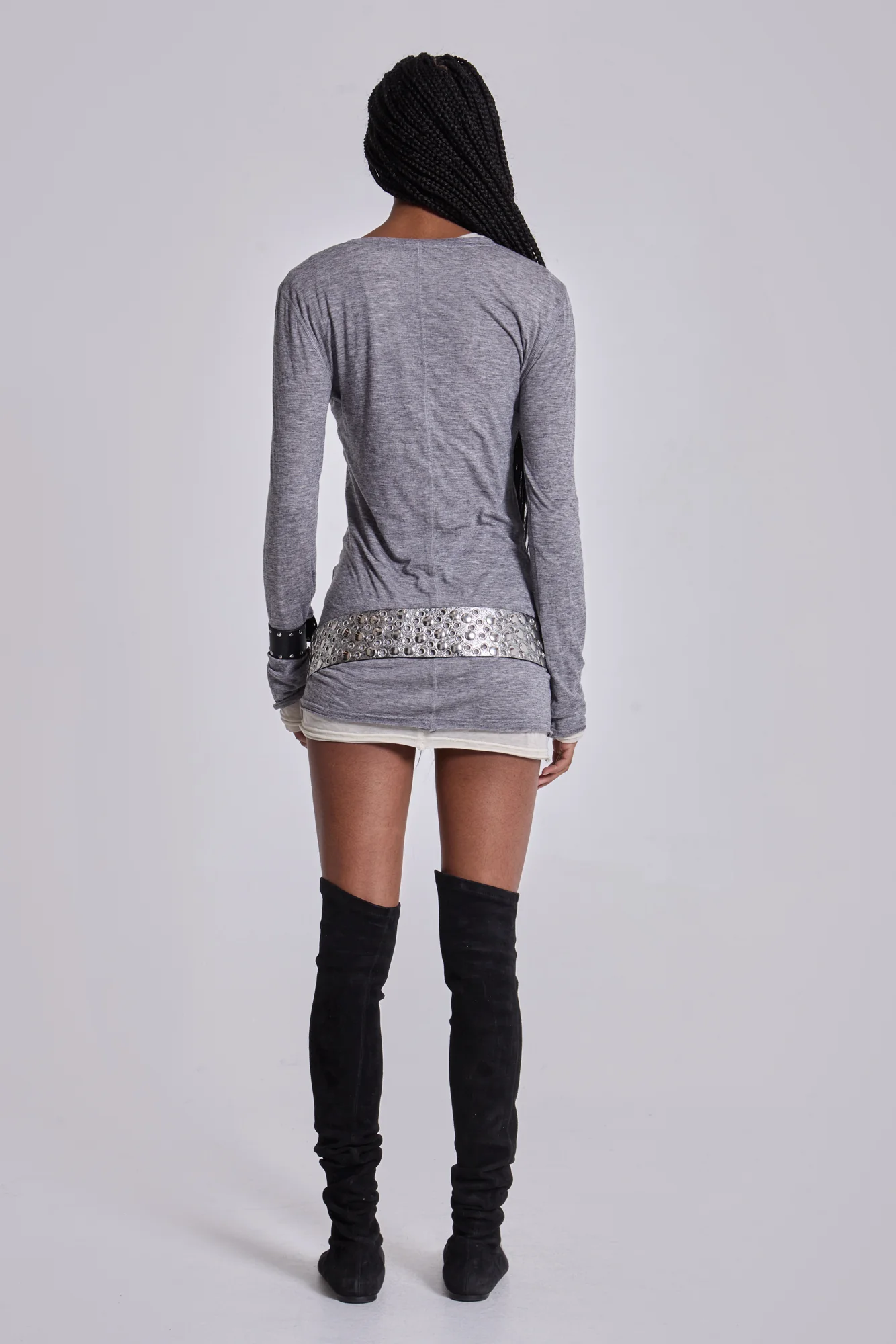 3594-grey-marl-mist-mini-dress-7.webp Grey Marl Mist Mini Dress