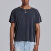 Washed Black Cropped Moth T-Shirt