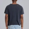 Washed Black Cropped Moth T-Shirt