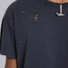 Washed Black Cropped Moth T-Shirt