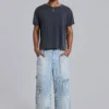 Washed Black Cropped Moth T-Shirt