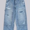 Blue Vintage Distressed Carpenter Jeans