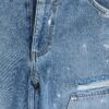 Blue Vintage Distressed Carpenter Jeans