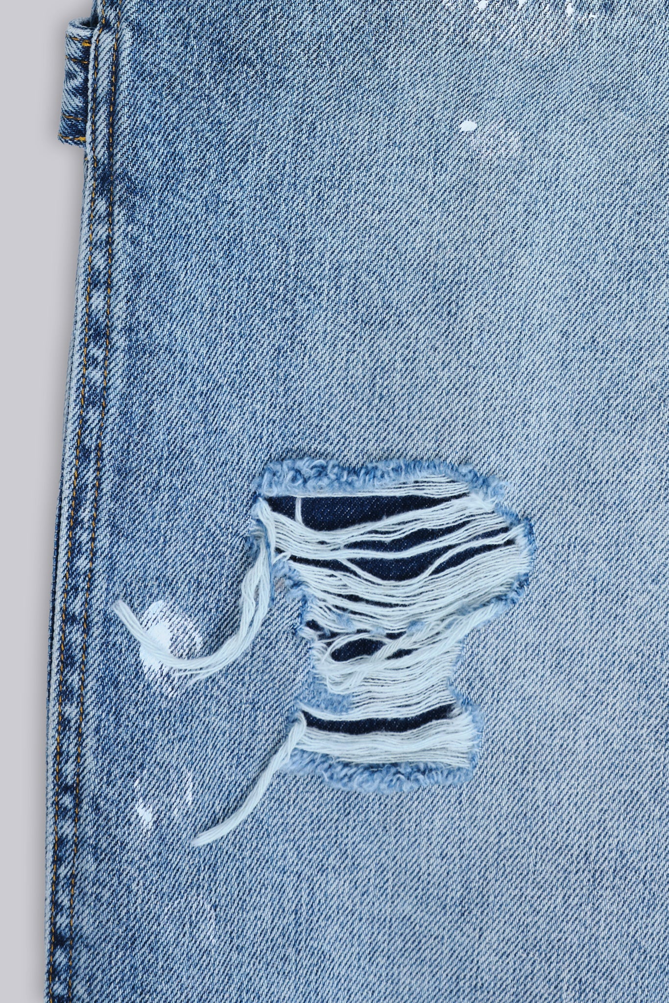 Blue Vintage Distressed Carpenter Jeans
