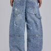 Blue Vintage Distressed Carpenter Jeans