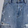 Blue Vintage Distressed Carpenter Jeans