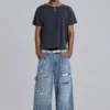 Blue Vintage Distressed Carpenter Jeans