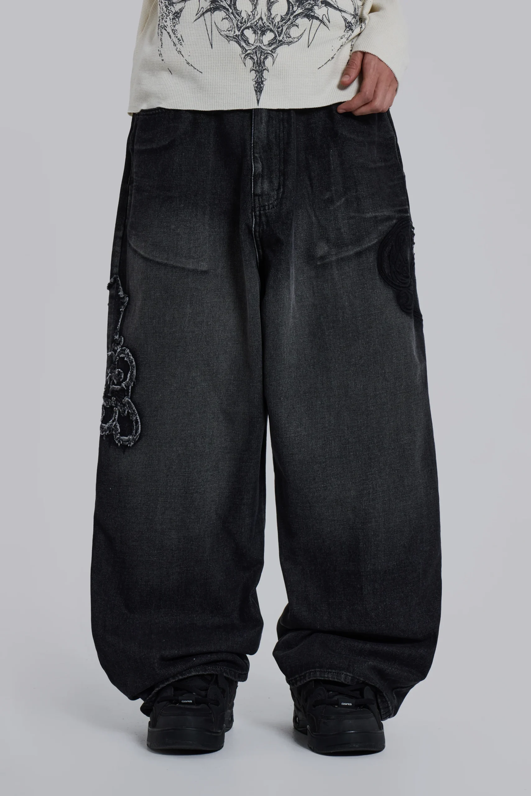 3819-black-raised-embroidery-xl-colossus-jeans-2.webp Black Raised Embroidery XL Colossus Jeans