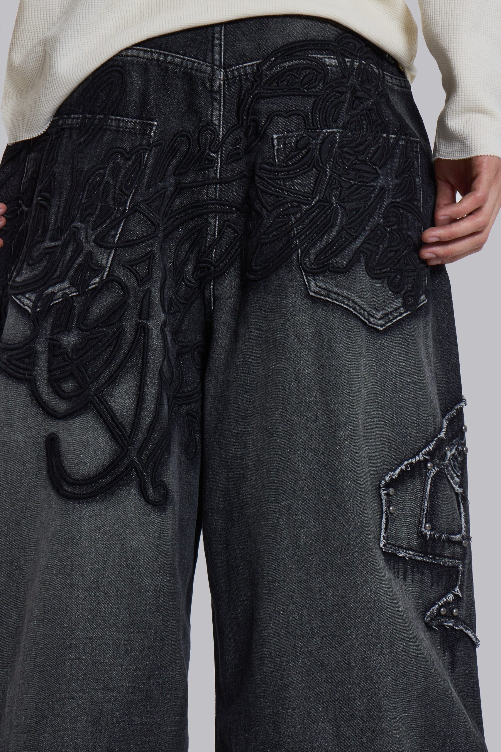 3819-black-raised-embroidery-xl-colossus-jeans-4.jpg Black Raised Embroidery XL Colossus Jeans