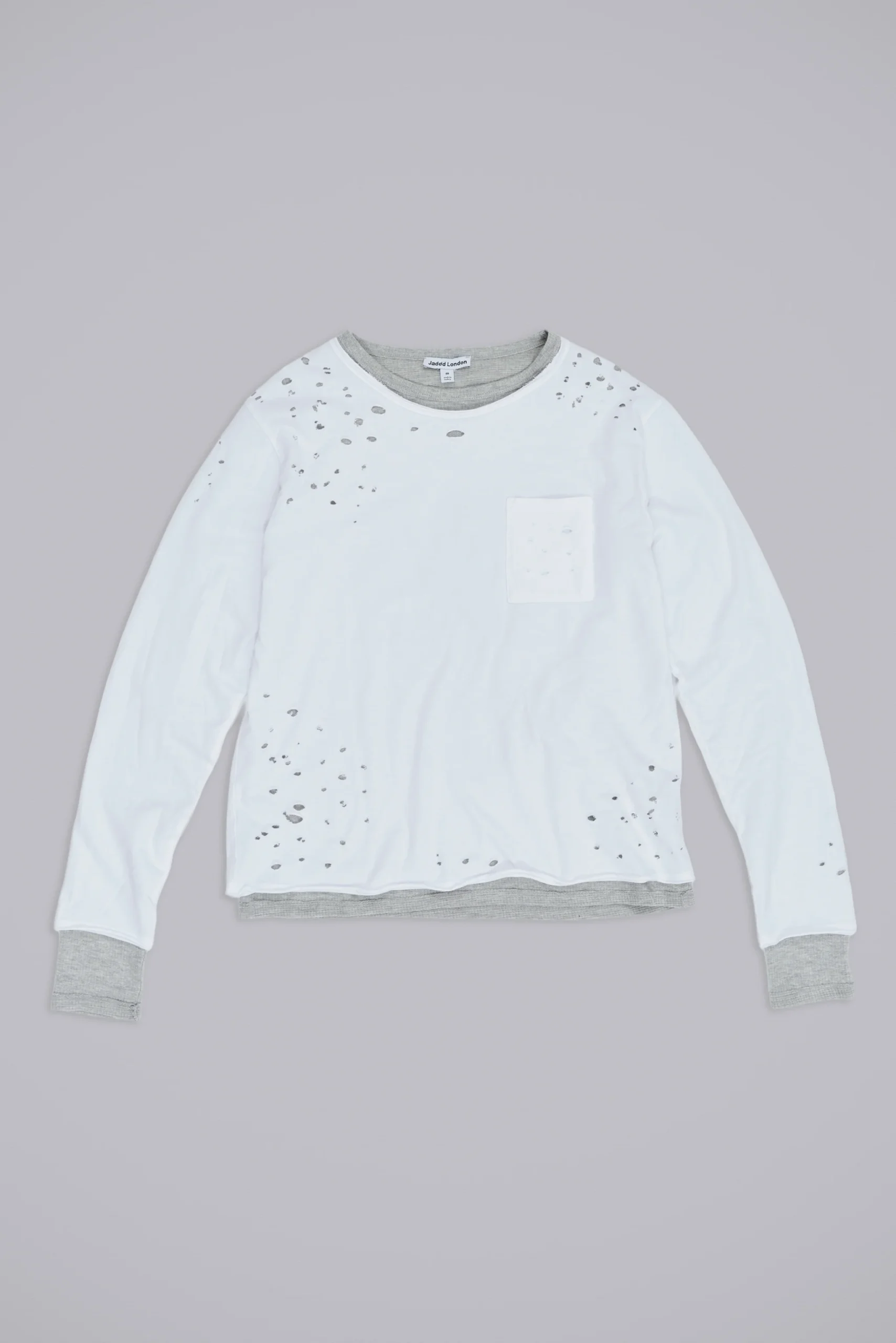 Distressed Double-Layered Waffle Top