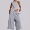 Monster 3/4 Grey Marl Shorts
