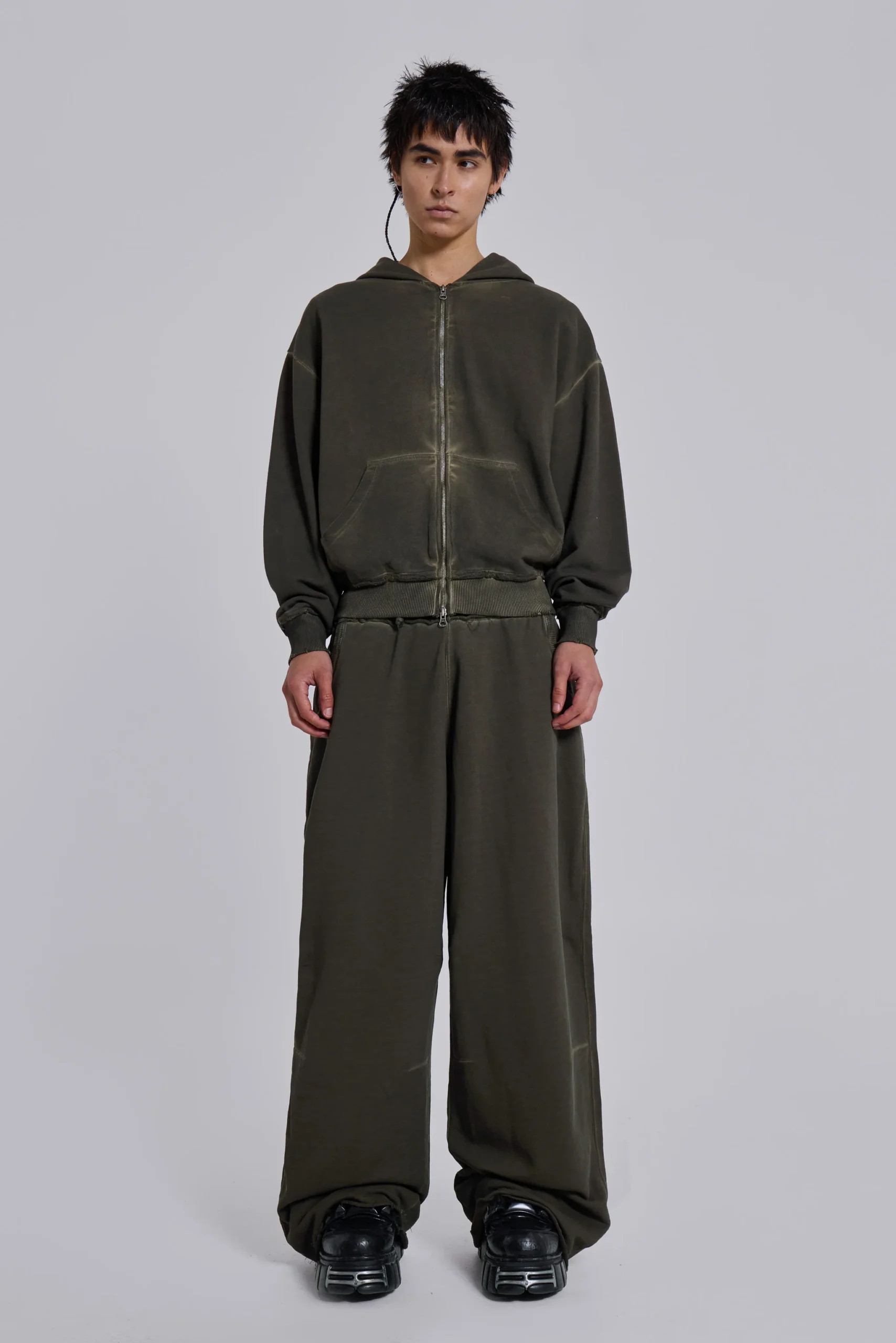 Khaki Oversized Monster Hoodie