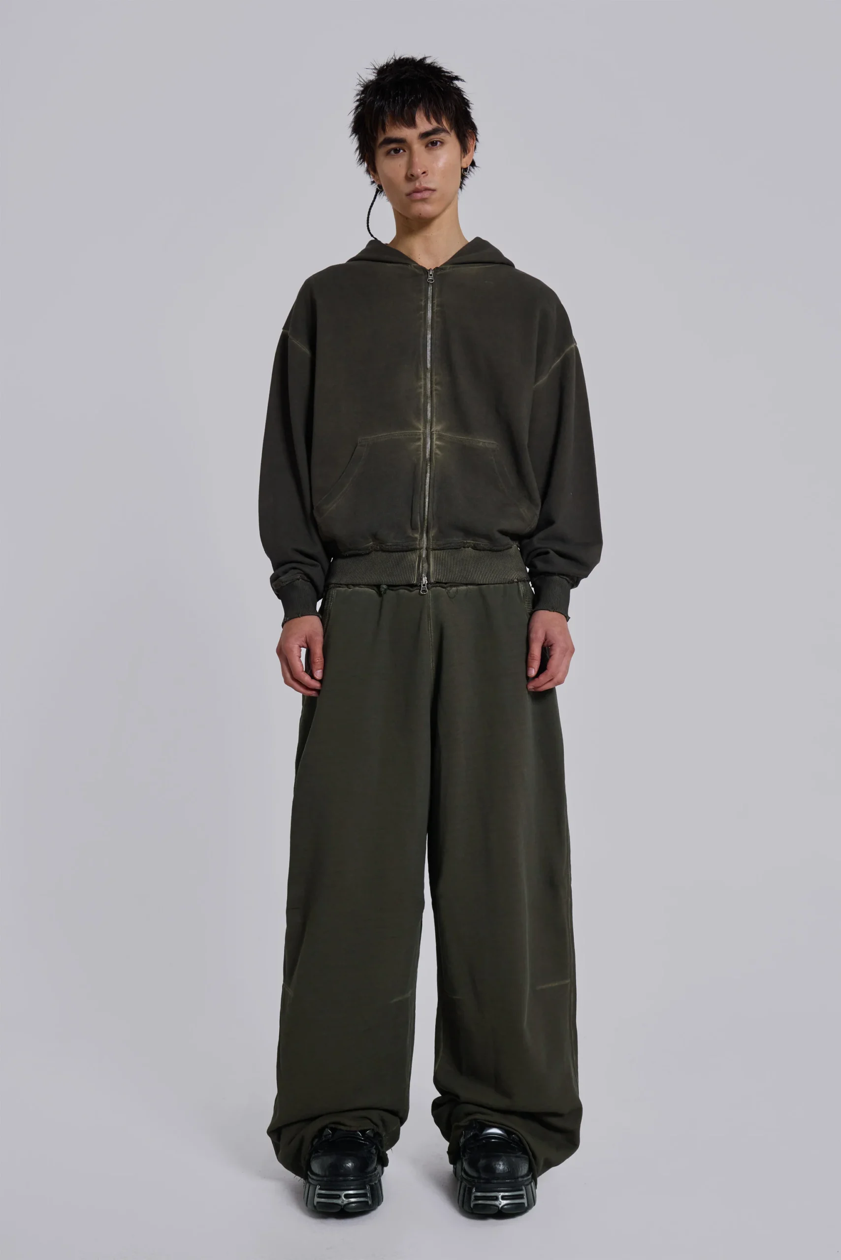 Khaki Oversized Monster Hoodie