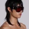 Noctra XL Stud Sunglasses in Damson