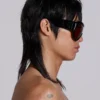 Noctra XL Stud Sunglasses in Damson