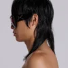 Noctra XL Stud Sunglasses in Damson