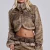 Raven Faux Fur & Leather Skirt