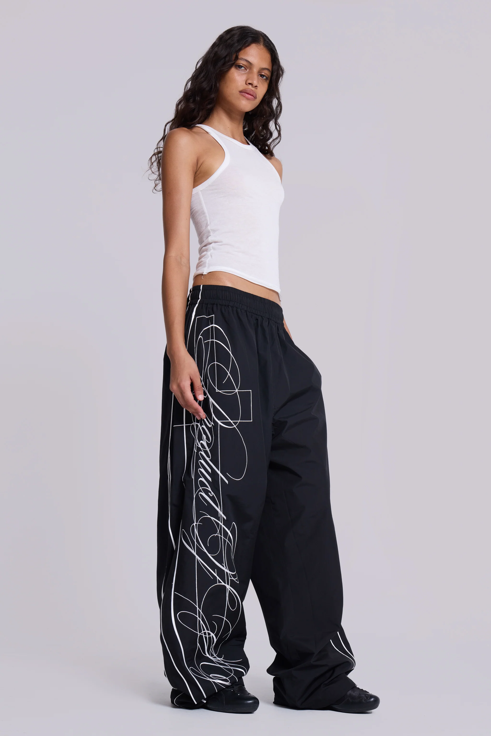 P.O.A. Black Vapor Tracksuit Bottoms